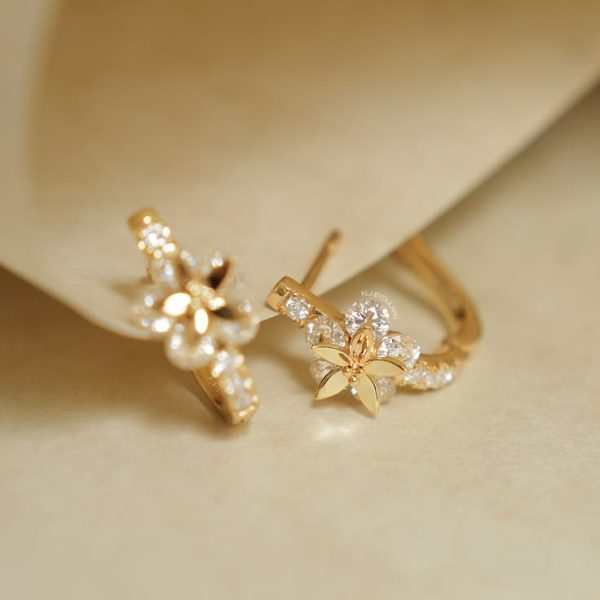 Crystal Blossom Stud Earrings